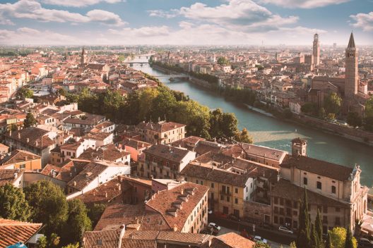 Verona Верона панорама міста