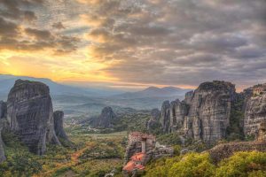 Greece Meteora Метеори Схід сонця Греція